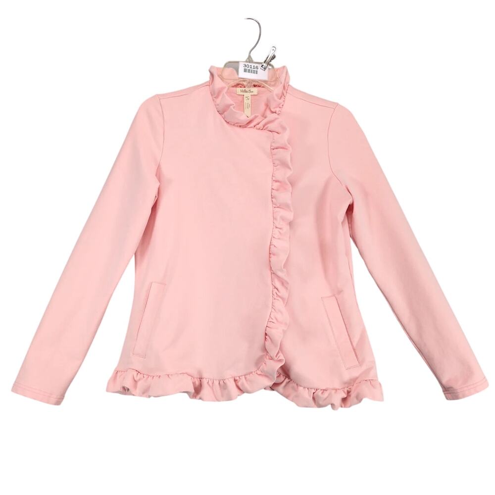 Matilda Jane Mallow Cream Happy & Free‎ Ruffle Jacket Women's S Snap-Front, Soft